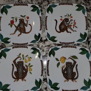 Lynn Chase - 'Four Friends' - Set of 4 Canape Plates 7" - New In Box